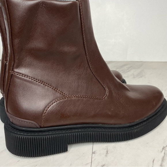 New! Franco Sarto Jinta Brown Faux Leather Bootie 8 1/2 - Picture 10 of 14